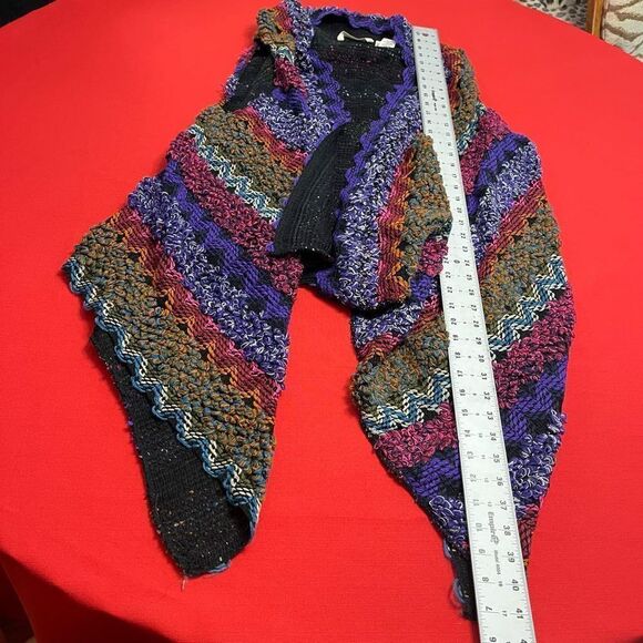 Soft Surroundings Taylor Colorful Textured Knit Topper Vest Cardigan One Size - Picture 7 of 8